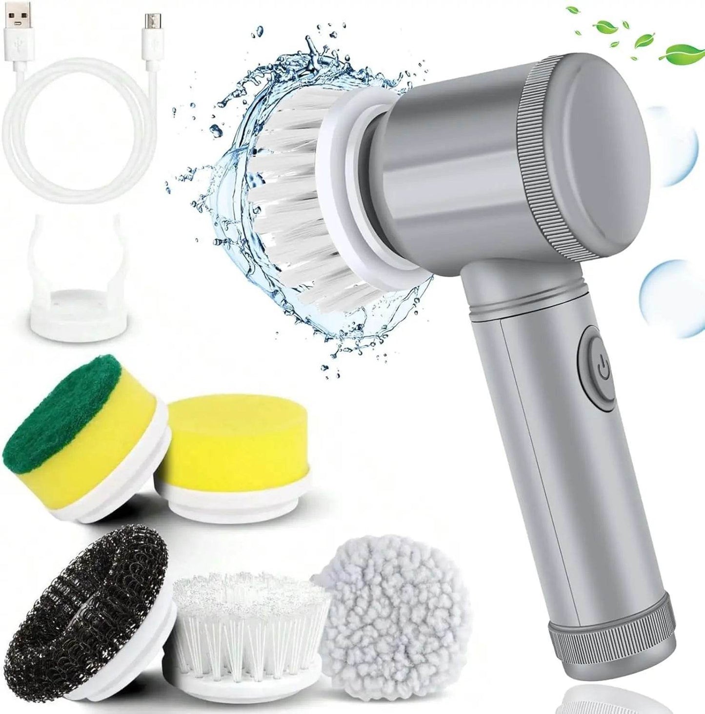 5-in-1 Electric Cleaning Brush | Smart Cleaning Magic Brush | Electric Power for Effortless Clean | Ultimate Home Cleaning Gadget – 5-in-1 Electric Brush (Cordless & Powerful) - Trendyzio