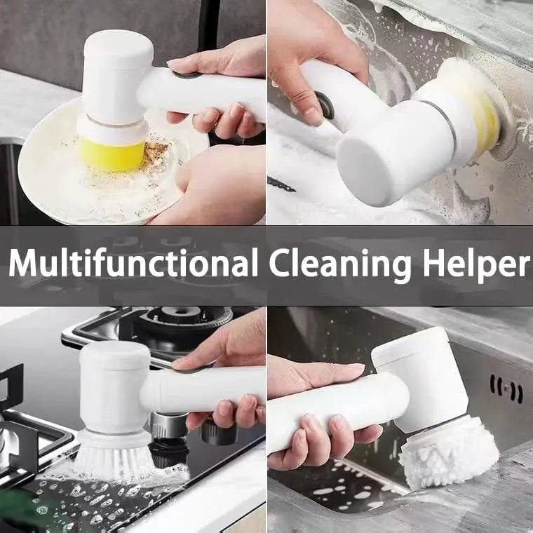 5-in-1 Electric Cleaning Brush | Smart Cleaning Magic Brush | Electric Power for Effortless Clean | Ultimate Home Cleaning Gadget – 5-in-1 Electric Brush (Cordless & Powerful) - Trendyzio