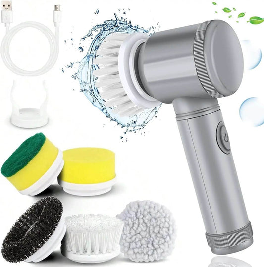 5-in-1 Electric Cleaning Brush | Smart Cleaning Magic Brush | Electric Power for Effortless Clean | Ultimate Home Cleaning Gadget – 5-in-1 Electric Brush (Cordless & Powerful) - Trendyzio