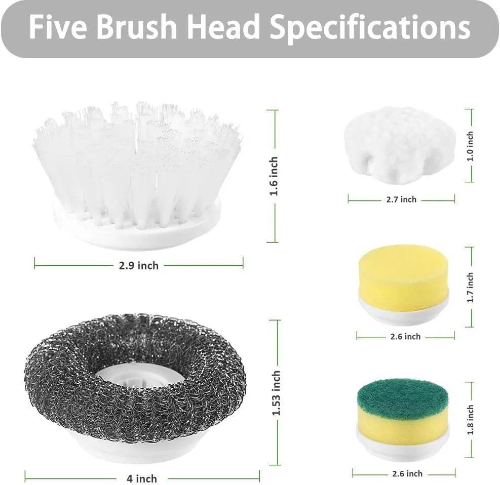 5-in-1 Electric Cleaning Brush | Smart Cleaning Magic Brush | Electric Power for Effortless Clean | Ultimate Home Cleaning Gadget – 5-in-1 Electric Brush (Cordless & Powerful) - Trendyzio