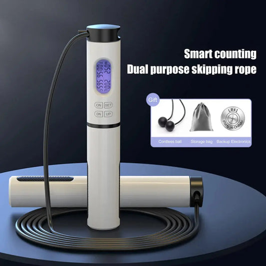 Cordless Skipping Rope with LCD Counter | Smart Fitness Gear for Fast Fat Burn| Digital Smart Jump Rope Without Cord Trendyzio Trendyzio 