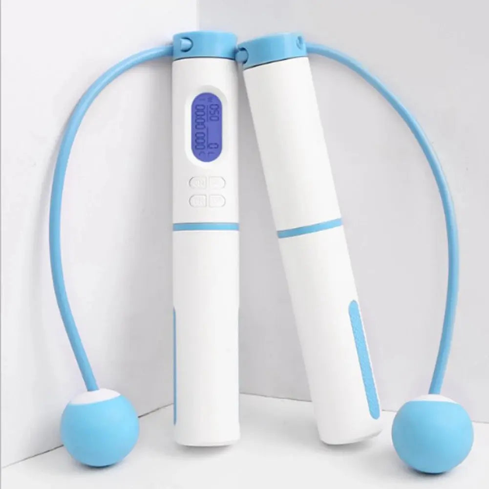 Cordless Skipping Rope with LCD Counter | Smart Fitness Gear for Fast Fat Burn| Digital Smart Jump Rope Without Cord Trendyzio Trendyzio Blue 